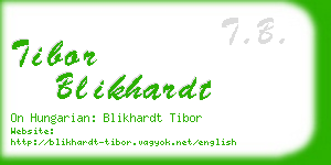 tibor blikhardt business card